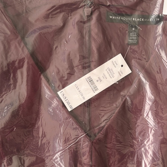 White House Black Market Burgandy Sheath Dress, US8 - Picture 6 of 6